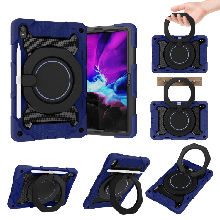 

For Lenovo Tad P11 Armor Contrast Color Silicone + PC Tablet Case(Navy Blue)