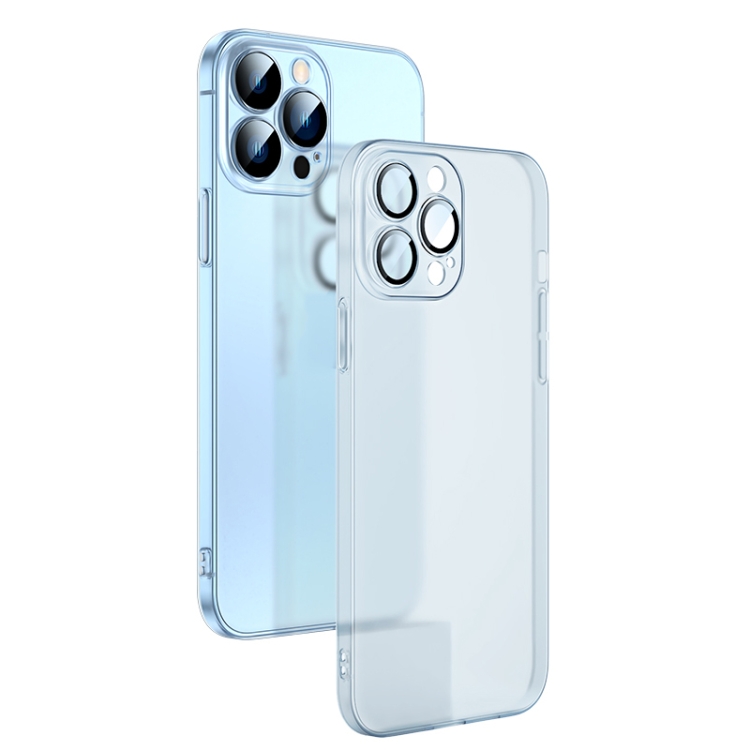 

For iPhone 13 Pro Camera Protector Translucent Frosted PC Phone Case (White)