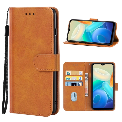 

For vivo Y02s / Y16 Leather Phone Case(Brown)