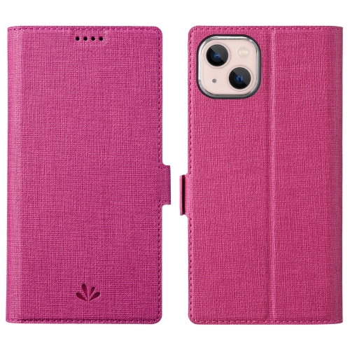 ViLi DMX Series Shockproof TPU + PU Leather Magnetic Attraction Case For iPhone 13(Rose Red)