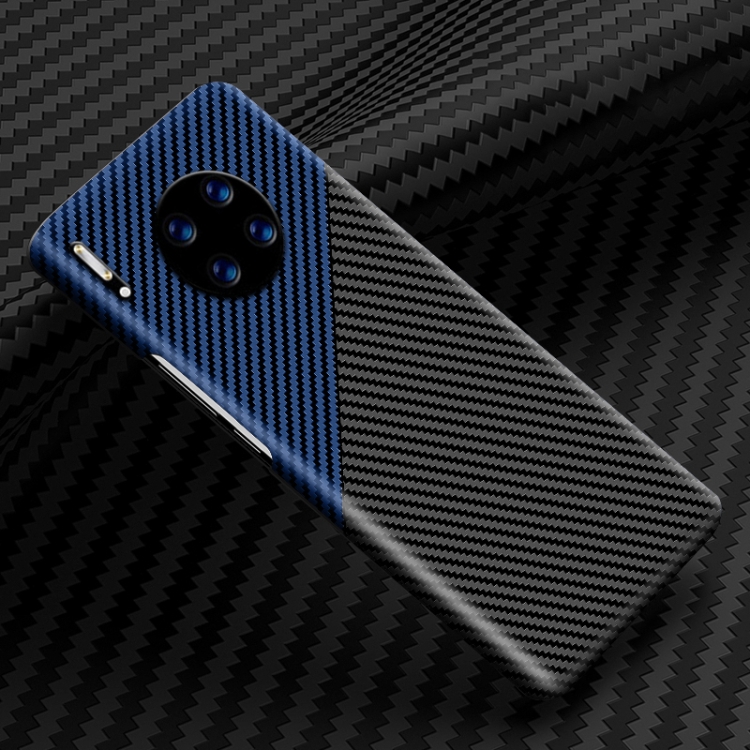 

For Huawei Mate 30 Pro Carbon Fiber Texture Shockproof Phone Case(Blue+Black)