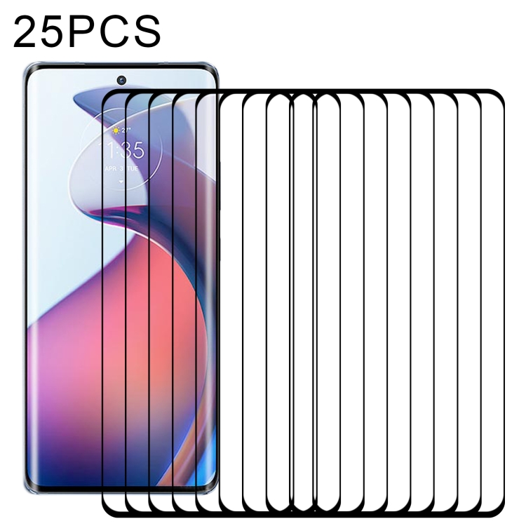 

25 PCS 3D Curved Edge Full Screen Tempered Glass Film For Motorola Moto S30 Pro / Edge 30 Fusion