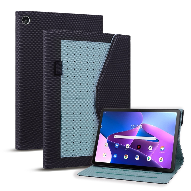 

For Lenovo Tab M10 3rd Gen Business Storage Leather Tablet Case(Black)