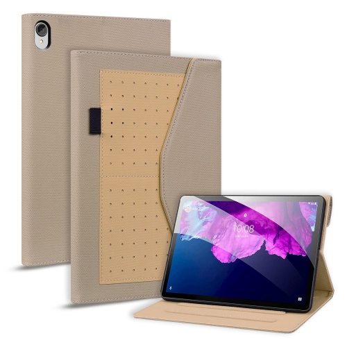 

For Lenovo Tab P11 Business Storage Leather Tablet Case(Khaki)