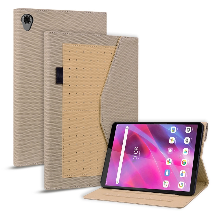 

For Lenovo Tab M8 Business Storage Leather Tablet Case(Khaki)