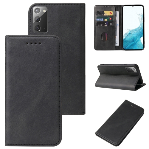 

For Samsung Galaxy A03s Calf Texture Magnetic Flip Leather Phone Case(Black)