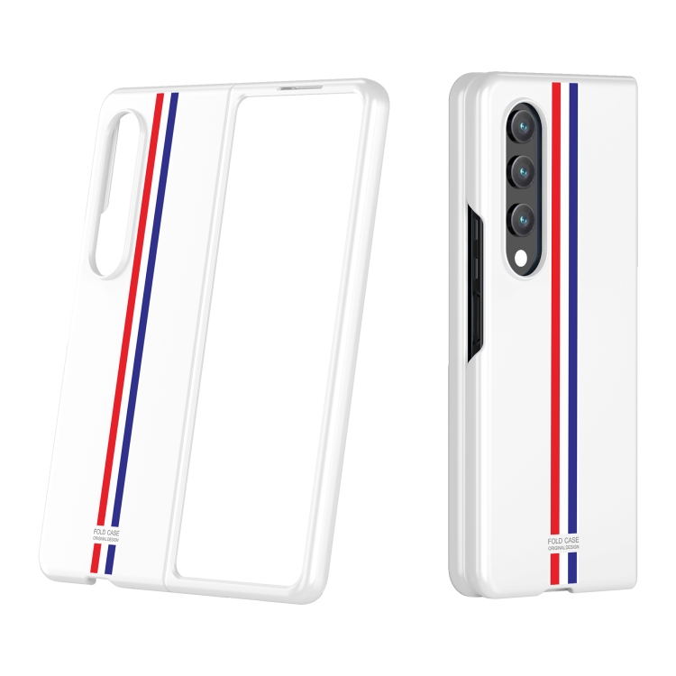 

For Samsung Galaxy Z Fold4 Skin Feel Painted Frosted Phone Case(White Color Bar)