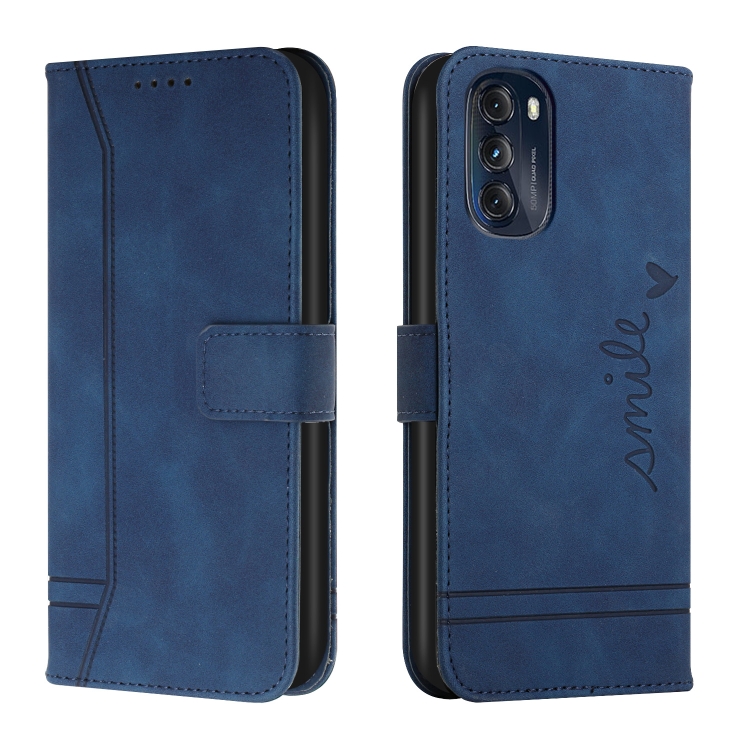 

For Motorola Moto G41 Retro Skin Feel Horizontal Flip Leather Phone Case(Blue)