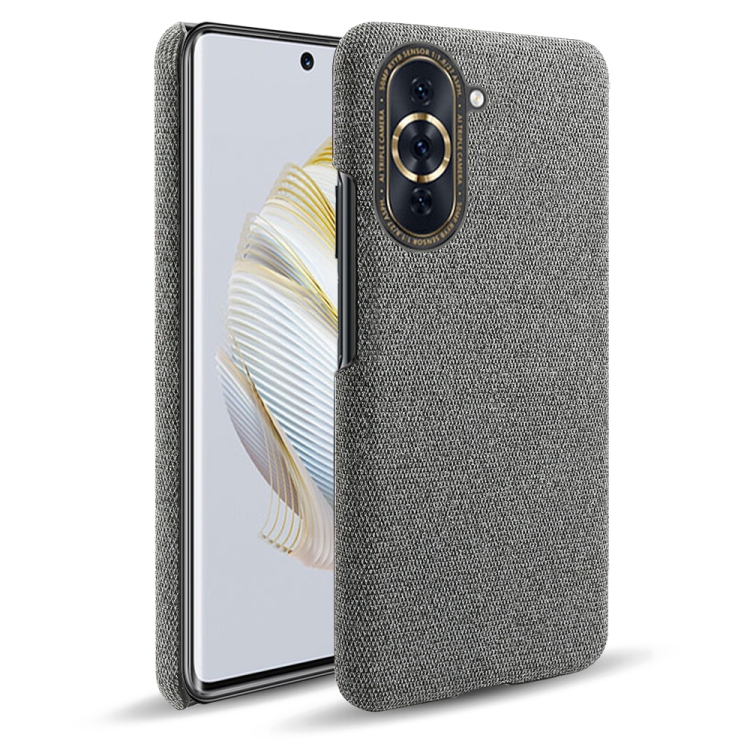 

For Huawei nova 10 Pro Cloth Coated Hard Plastic Phone Case(Grey)