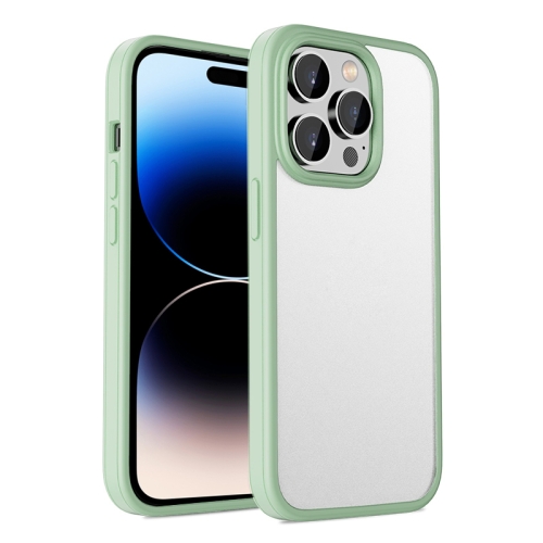 

For iPhone 14 Pro Max Shadow Series Frosted Airbag Shockproof Phone Case (Green)