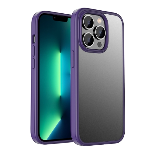 

Shadow Series Frosted Airbag Shockproof Phone Case For iPhone 12 Pro Max(Purple)