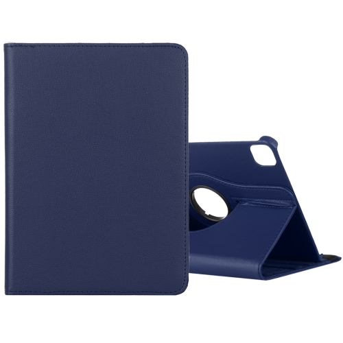 

For iPad Pro 11 2022 / 2021 / 2020 / iPad Air 2020 10.9 Litchi Texture Horizontal Flip 360 Degrees Rotation Leather Tablet Case with Holder(Blue)