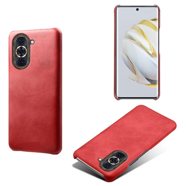 

For Huawei nova 10 Calf Texture PC + PU Phone Case(Red)
