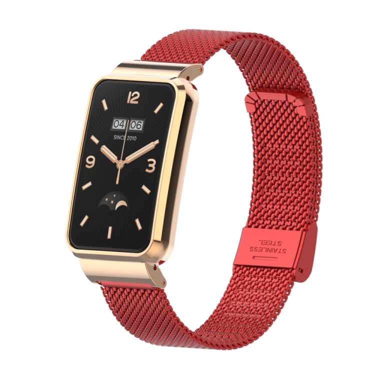 

For Xiaomi Mi Band 7 Pro Milan Buckle Steel Metal Watch Band(Red)