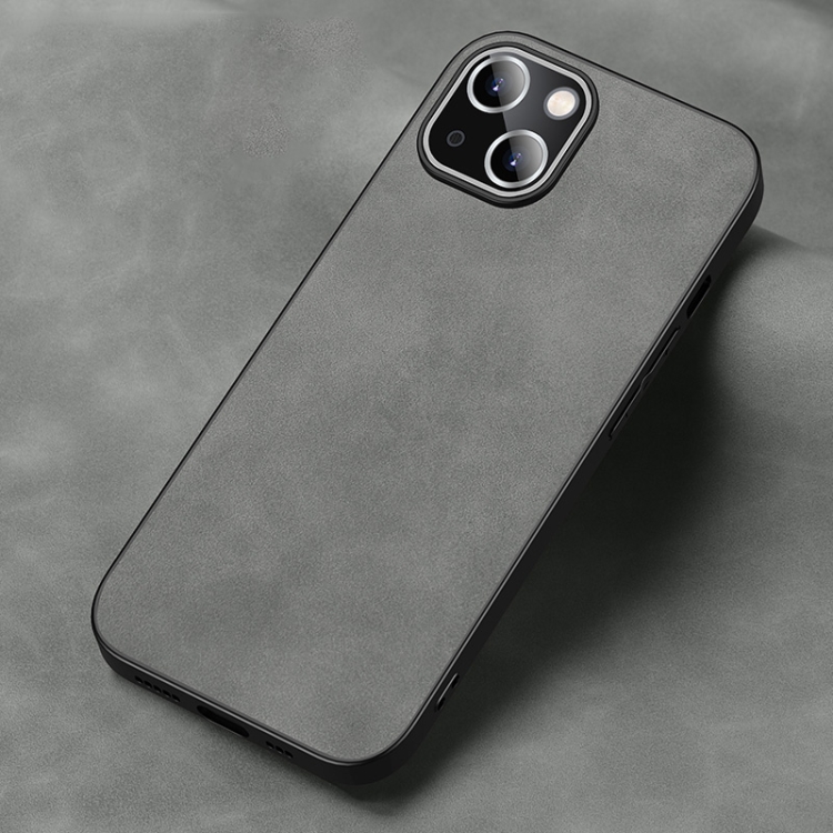 

For iPhone 14 Plus Frosted Skin Feel Phone Case (Silver Grey)
