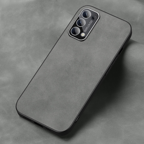 

For OPPO Reno5 Pro Frosted Skin Feel Phone Case(Silver Grey)