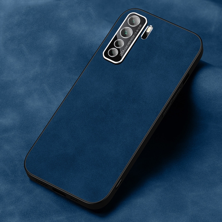 

For Huawei nova 7 SE Frosted Skin Feel Phone Case(Blue)