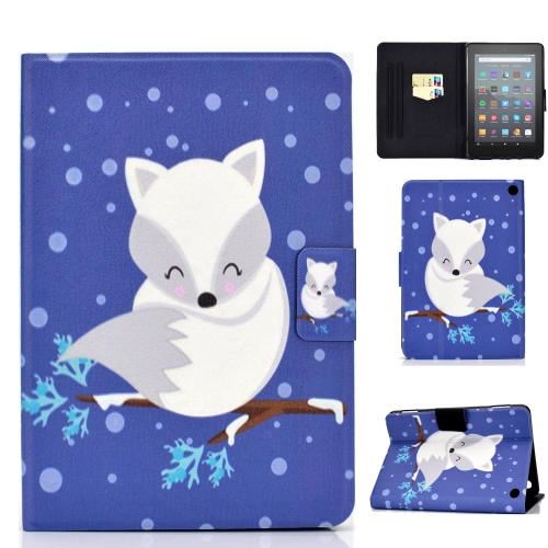 

For Amazon Kindle Fire 7 2022 Electric Horizontal Flat Painted Leather Tablet Case(Arctic Fox)