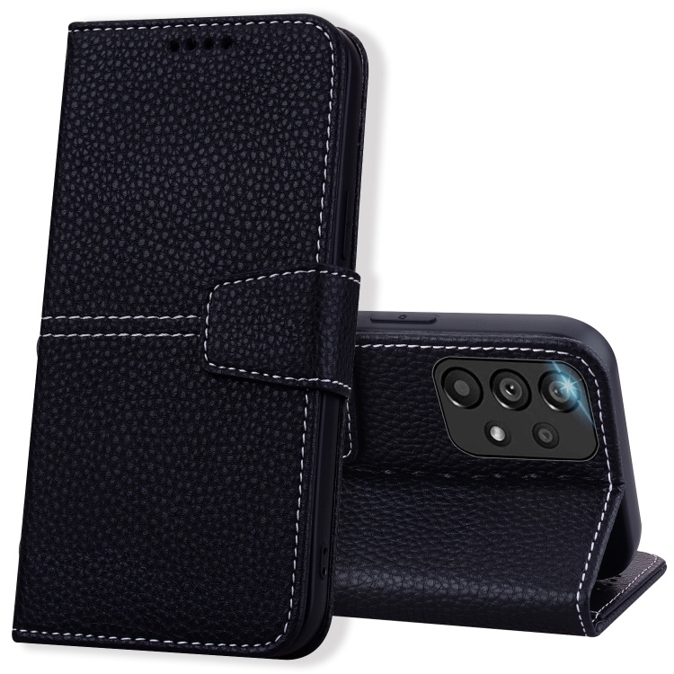

For Samsung Galaxy A33 5G Litchi RFID Leather Phone Case(Black)
