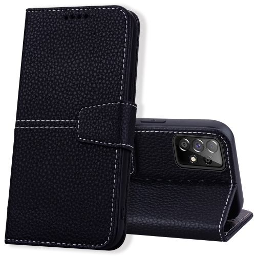 

For Samsung Galaxy A52 5G / 4G Litchi RFID Leather Phone Case(Black)