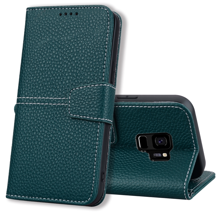 

For Samsung Galaxy S9 Litchi RFID Leather Phone Case(Green)