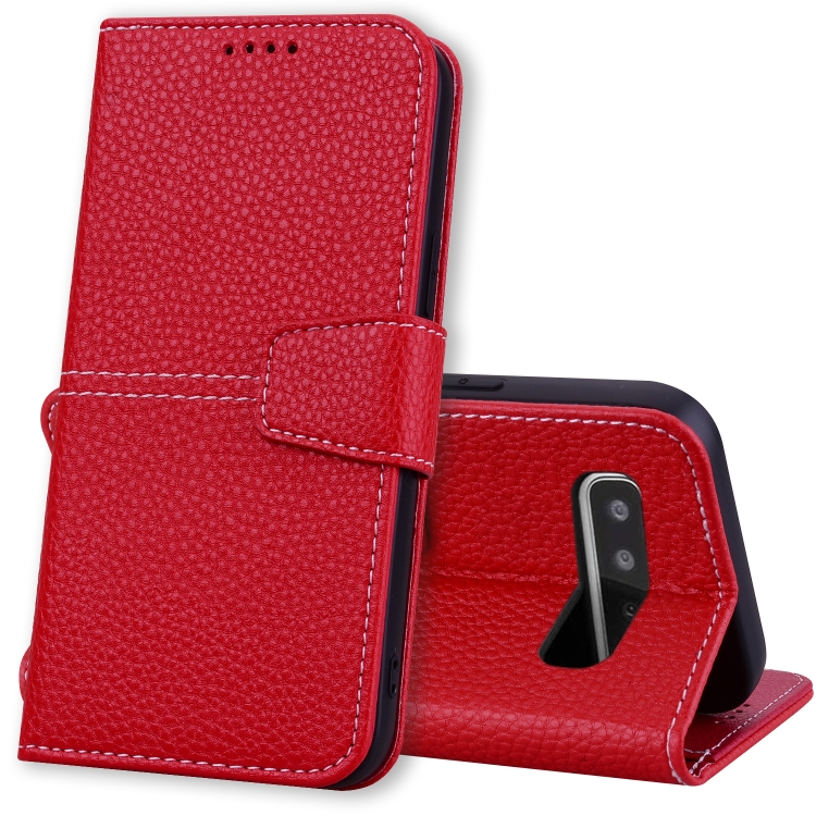 

For Samsung Galaxy S10+ Litchi RFID Leather Phone Case(Red)
