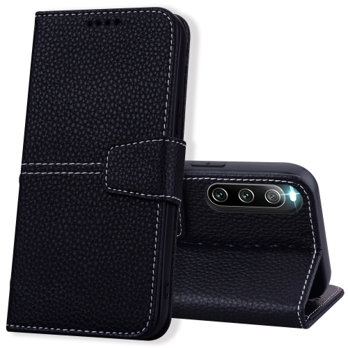 

For Sony Xperia 10 III Litchi RFID Leather Phone Case(Black)