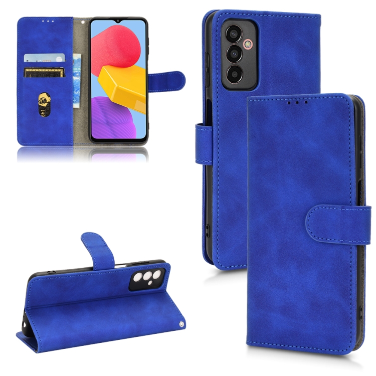 

For Samsung Galaxy M13 4G Skin Feel Magnetic Flip Leather Phone Case(Blue)
