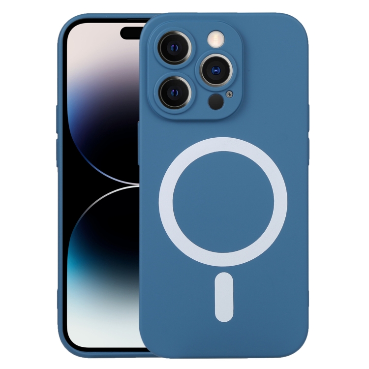 

For iPhone 14 Pro Liquid Silicone Magsafe Phone Case(Blue)