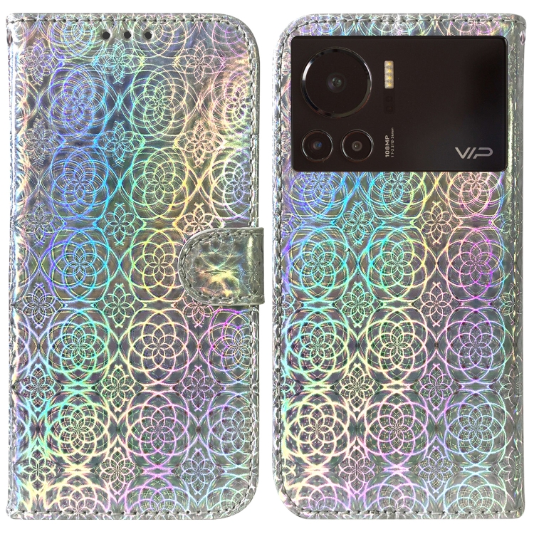 

For Infinix Note 12 VIP Colorful Magnetic Buckle Leather Phone Case(Silver)