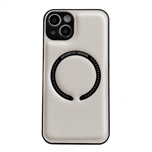 

For iPhone 13 Pro Max Litchi Texture Magsafe Magnetic Phone Case (White)