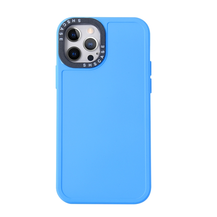

Black Lens Frame TPU Phone Case For iPhone 12(Sky Blue)