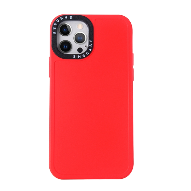 

Black Lens Frame TPU Phone Case For iPhone 12 Pro Max(Red)