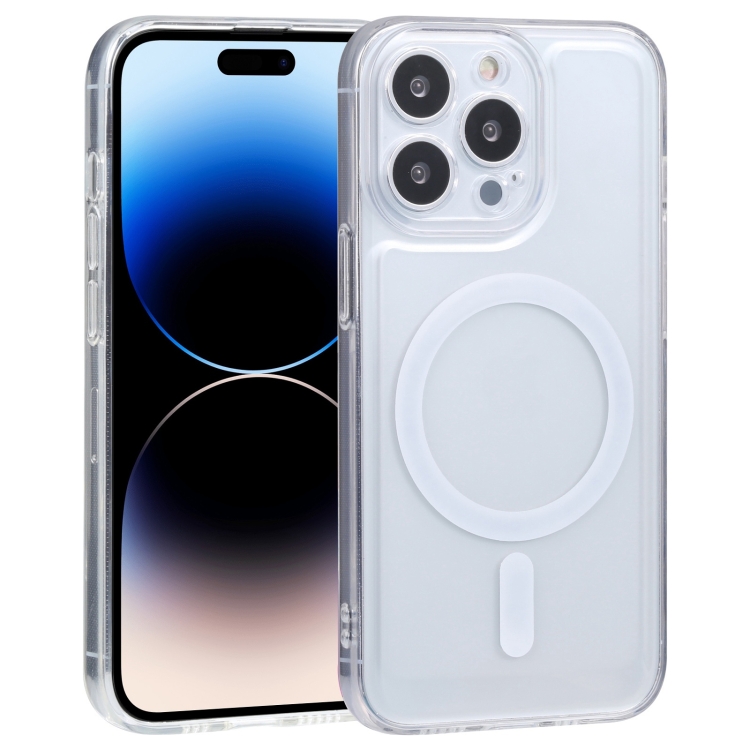 

For iPhone 14 Pro MagSafe Electroplating TPU Phone Case(Transparent)