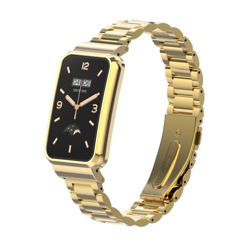 

For Xiaomi Mi Band 7 Pro Three-Bead Metal Watch Band(Gold)