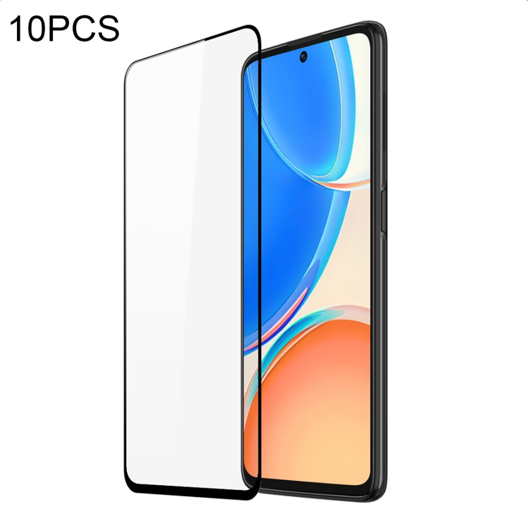 

10 PCS For Honor X8 DUX DUCIS 0.33mm 9H Medium Alumina Tempered Glass Film