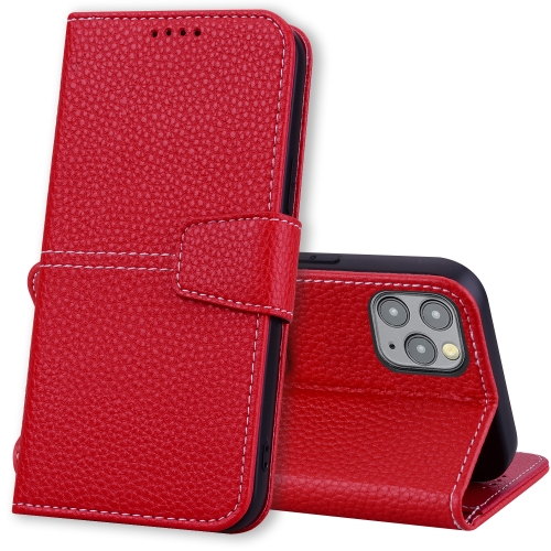 

For iPhone 12 Pro Max Litchi RFID Leather Phone Case(Red)