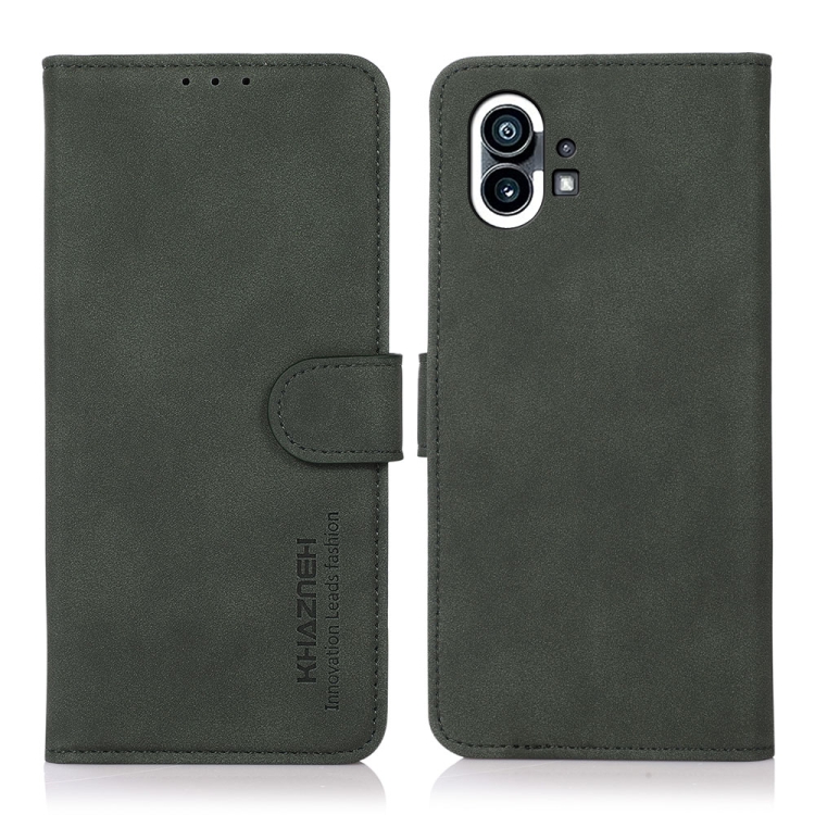

For Nothing Phone 1 KHAZNEH Matte Texture Leather Phone Case(Green)