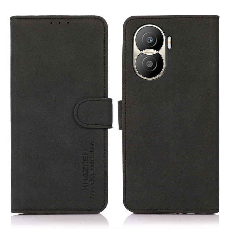 

For Huawei Honor X40i KHAZNEH Matte Texture Leather Phone Case(Black)