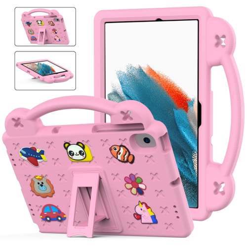 

Handle Kickstand Children EVA Shockproof Tablet Case For Samsung Galaxy Tab A8 10.5 2022/2021 / Lenovo Tab M10 Plus 3rd Gen TB125FU 2022 10.6 inch / Huawei MatePad Pro 2021/2019 / Nokia T20 10.36 2021(Pink)