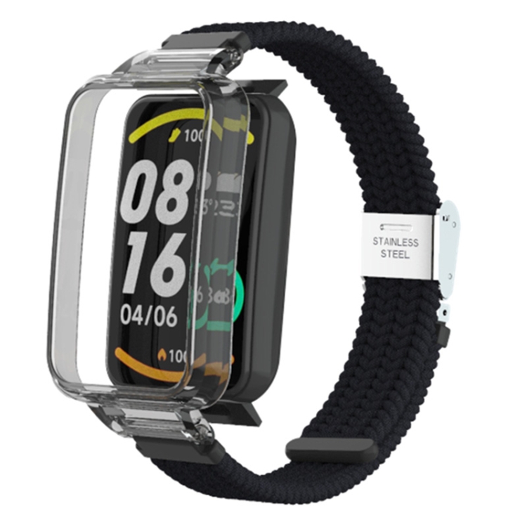

For Xiaomi Mi Band 7 Pro Braided Nylon Buckle Watch Band(Black)