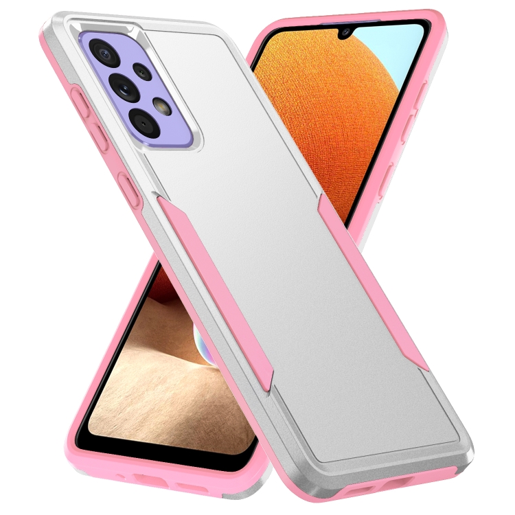 

For Samsung Galaxy A73 Pioneer Armor Heavy Duty PC + TPU Phone Case(White)