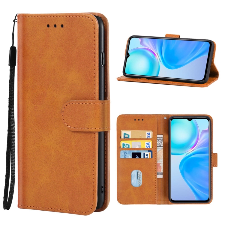 

For vivo Y77e Leather Phone Case(Brown)