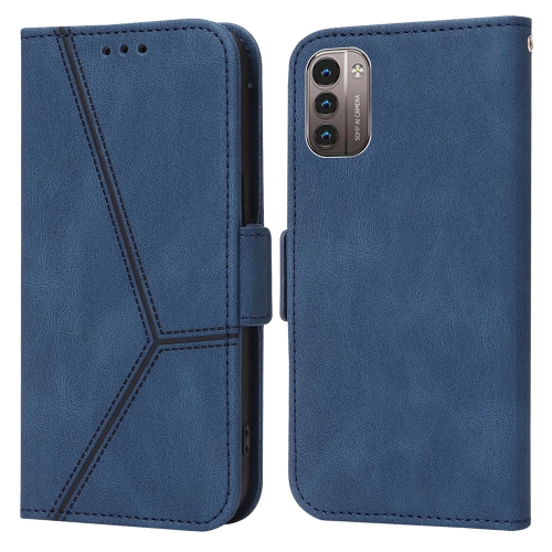 

For Nokia G21 / G11 Embossing Stripe RFID Leather Phone Case(Blue)