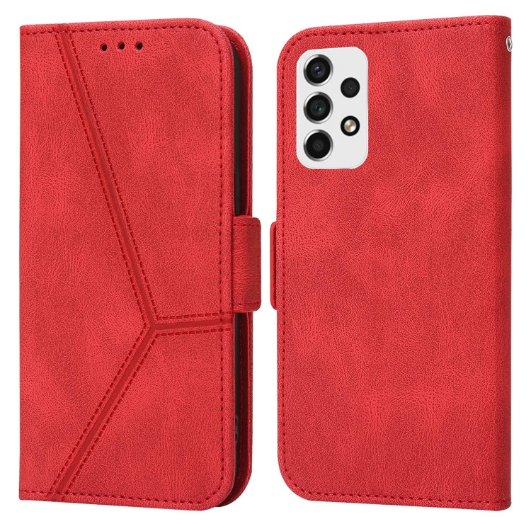 

For Samsung Galaxy A53 5G Embossing Stripe RFID Leather Phone Case(Red)