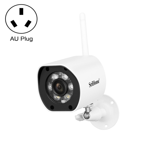 

SriHome SH034 5.0MP Mini Dual 2.4 / 5G WiFi Outdoor Waterproof Video Surveillance Color Night Vision Security CCTV Cam, Plug Type:AU Plug(White)