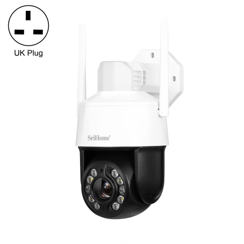 

SriHome SH041 5.0MP 20X Optical Zoom 2.4G/5G WiFi Waterproof AI Auto Tracking H.265 Video Surveillance, Plug Type:UK Plug(White)