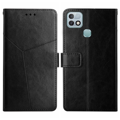 

For Infinix Hot 10i/Smart 5 Pro HT01 Y-shaped Pattern Flip Leather Phone Case(Black)