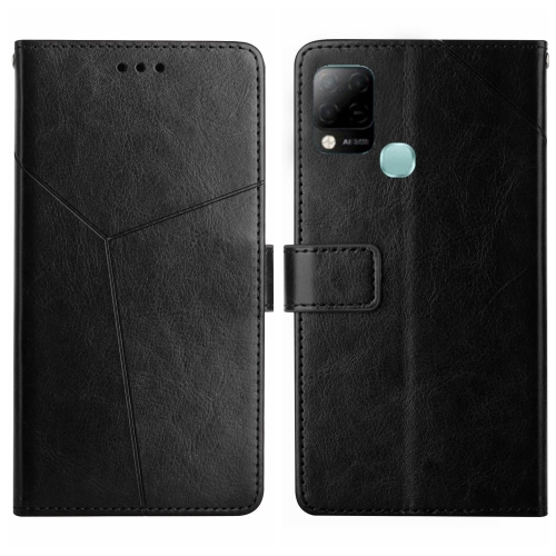 

For Infinix Hot 10s/10T HT01 Y-shaped Pattern Flip Leather Phone Case(Black)