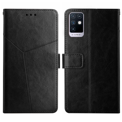 

For Infinix Note 10 HT01 Y-shaped Pattern Flip Leather Phone Case(Black)